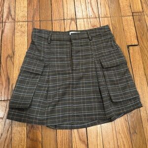 Heartloom Brown Plaid Skirt